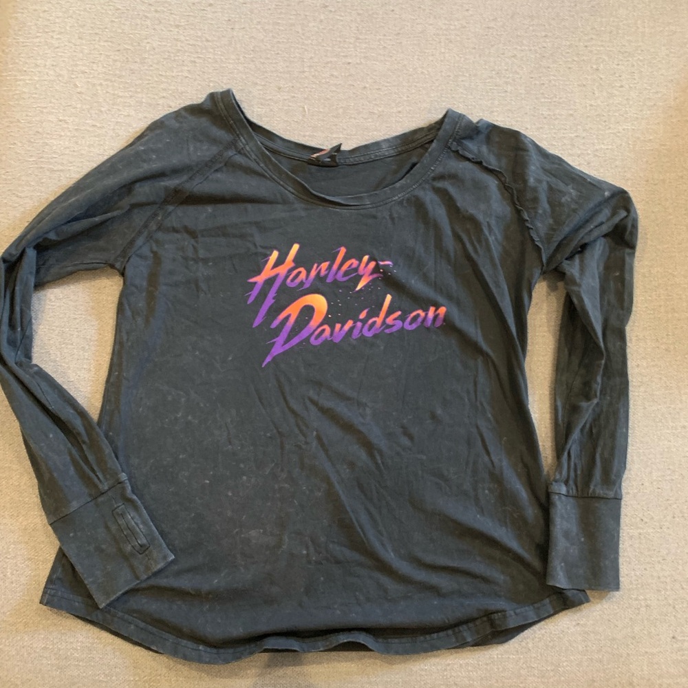 Harley-Davidson Black Long Sleeve with Vibrant Logo